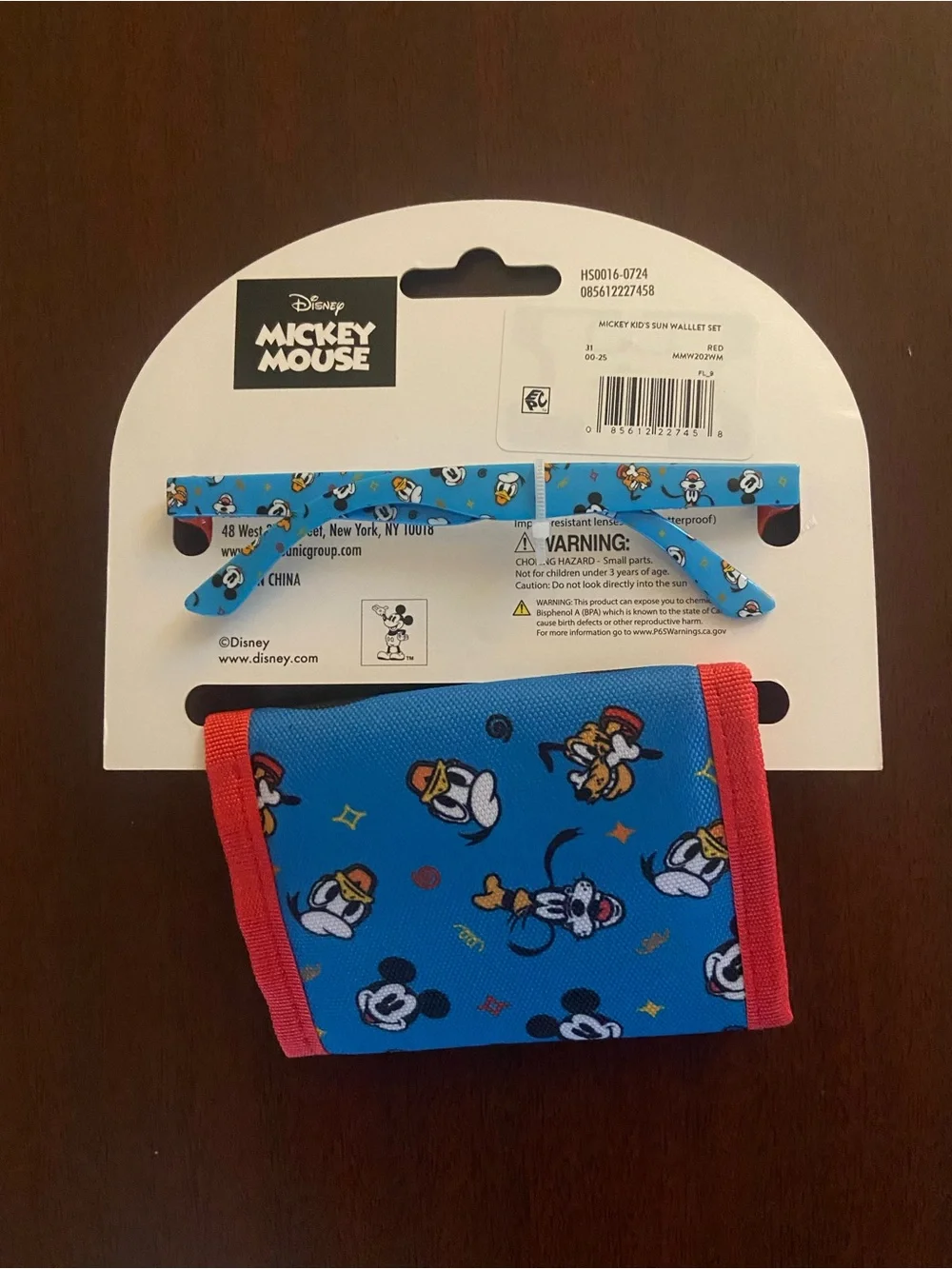 Disney Mickey Mouse Sunglasses & Wallet Set
